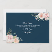 Invitation Blush Floral Navy Mariage Maid Of Honor Propositio (Dos)