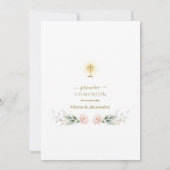 Invitation Blush Floral Primera Comunión Twins Holy Communion (Dos)