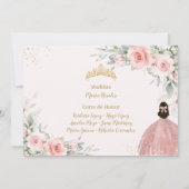 Invitation Blush Floral Princess Cincoañera 5 Anniversaire Ph (Dos)
