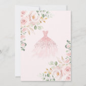 Invitation Blush Floral Quinceañera Mis Quince 15e anniversai (Dos)