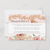 Invitation Blush Floral Rose or Elégante aquarelle nuptiale (Devant)