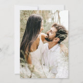 Invitation Blush Floral White Photo Nous sommes engagés (Dos)