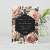 Invitation Blush Garden Bloom Wedding (Debout devant)