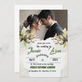 Invitation Blush Garden Romance : Elegant Wedding Invitation" (Devant / Derrière)