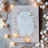 Invitation Blush Gingham Christmas