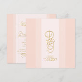 Invitation Blush Gold (Devant / Derrière)