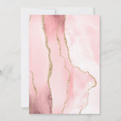 Invitation Blush Gold Agate Emerald Green 50e fête d'annivers (Dos)