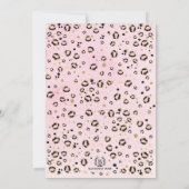 Invitation Blush Gold Boho Safari Animaux Sauvage Un Annivers (Dos)