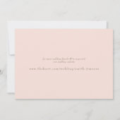 Invitation Blush & Gold Dazzling Mariage Enregistrer notre da (Dos)