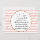 Invitation Blush & Gold Fox Princess Apportez Un Livre (Dos)