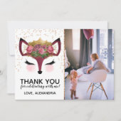 Invitation Blush & Gold Fox Princess Merci (Devant)