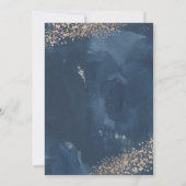 Invitation Blush, Gold & Navy Mariage (Dos)