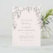 Invitation Blush Gold Texte Folide Mariée Parents Mariage (Debout devant)