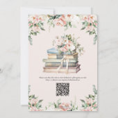 Invitation Blush Ivory Floral Livres Nouveau Chapitre Baby sh (Dos)