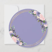 Invitation Blush Lavender Floral Mariage Gold Parties scintil (Dos)