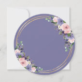 Invitation Blush Lavender Floral Mariage Gold Parties scintil (Dos)