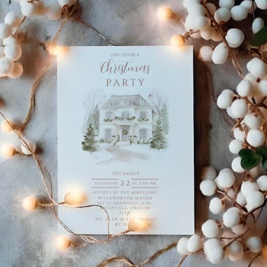Invitation Blush Manor Christmas