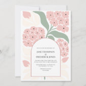 Invitation Blush Meadow Abstract Floral Modern Spring Wedding (Devant)