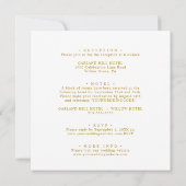 Invitation Blush moderne | Tout en un Gold CUSTOM 1 (Dos)