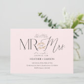 Invitation Blush "Mr. + Mrs." Engagement Shower (Debout devant)