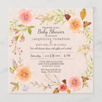 Blush n or Aquarelle Florale Damas Typographie