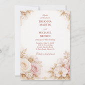 Invitation Blush Neutral Floral  (Devant)