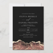 Invitation Blush Neutral Or Agate Élégant Mariage moderne (Devant)