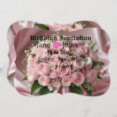 Invitation "Blush of Love : A Bouquet of Timeless Romance" (Devant / Derrière)