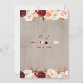Invitation Blush & Peach Rose Attrape-Rêves Save the Date Boh (Dos)