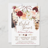 Invitation Blush & Peach Rose Dreamcatcher Boho Bridal Shower (Devant)