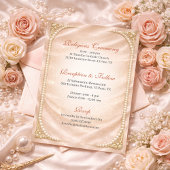 Invitation Blush & Pearl Royal Tiara quinceanera 
