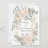 Invitation Blush Peony & Eucalyptus Botanical Floral Wedding  (Devant)