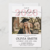 Invitation Blush Pink 2026 Photo Graduation Invite (Devant)