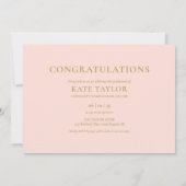 Invitation Blush Pink 3 Photo Law School Graduation Party (Dos)