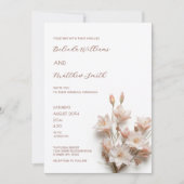 Invitation Blush Pink 3D Floral Modern (Devant)