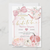 Invitation Blush Pink Afternoon Tea Party Bridal Shower (Devant)