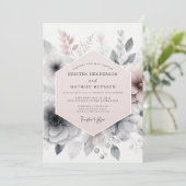 Invitation Blush Pink Atmospheric Romantic Wedding (Debout devant)