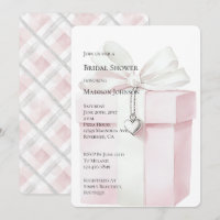 Blush Pink Bow Cadeau Coeur Charme Fête des mariée