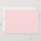 Invitation Blush Pink Bow Elegant Minimalist Girl Baptism (Dos)