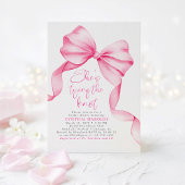 Invitation Blush Pink Bow She's Tying the Knot Bridal Shower
