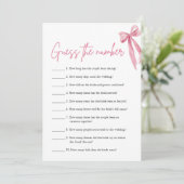 Invitation Blush Pink Bow suppose le jeu de Fête des mariées  (Debout devant)