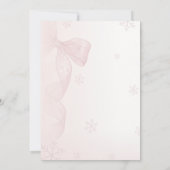 Invitation Blush Pink Bow Winter Snowflake 16th Birthday (Dos)
