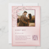 Invitation Blush Pink Cherry Blossom Photo Wedding (Dos)