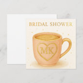 Invitation Blush pink coffee cup (Devant / Derrière)