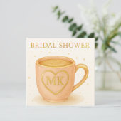 Invitation Blush pink coffee cup (Debout devant)