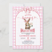 Invitation Blush Pink Coquette Little Bunny Baby Shower (Devant)