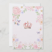 Invitation  Blush Pink Floral Butterfly Princess 1st Birthday (Dos)