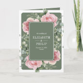 Invitation Blush Pink Floral Eucalyptus Sage Green Wedding (Devant)