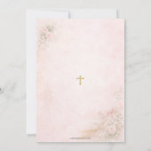 Invitation Blush Pink Floral Garden Bow Baptism Christening (Dos)