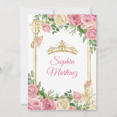 Invitation Blush Pink Garden Floral Sweet 16th Girl Birthday (Dos)